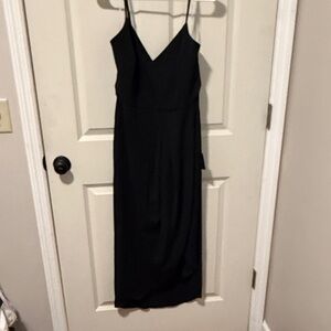 Lulu's Classic Black Midi Dress
